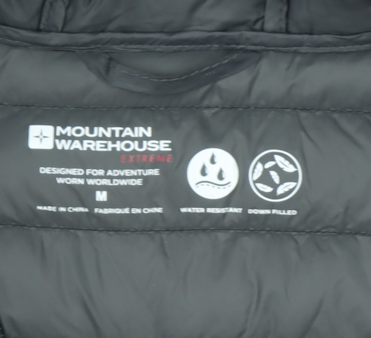 Mountain Warehouse Men's Black Down Filled Puffer Jacket Hooded M