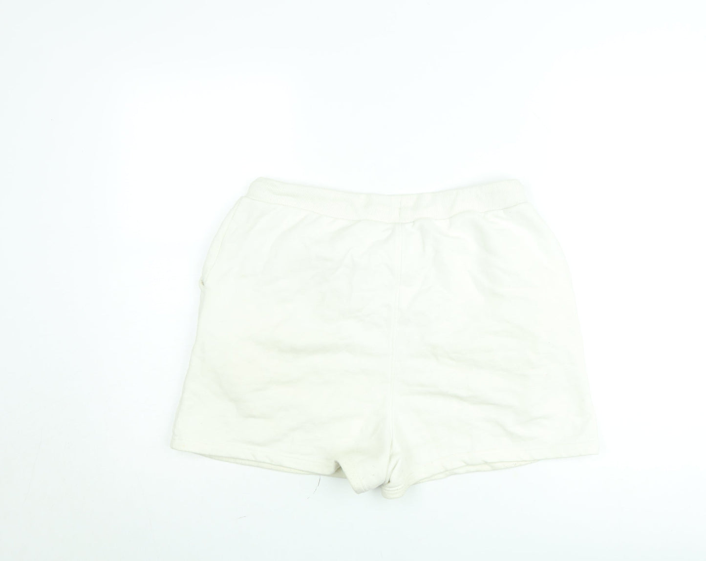 Ellesse Women Ivory Sweat Shorts UK 14 Casual Gym Style
