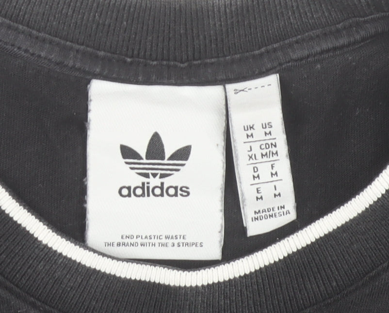 adidas Men's Black Short Sleeve Cotton Crew Neck T-Shirt Size M