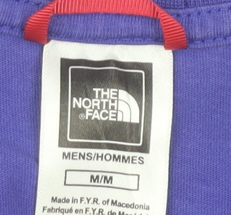 The North Face Men's Purple Graphic Print Cotton T-Shirt M