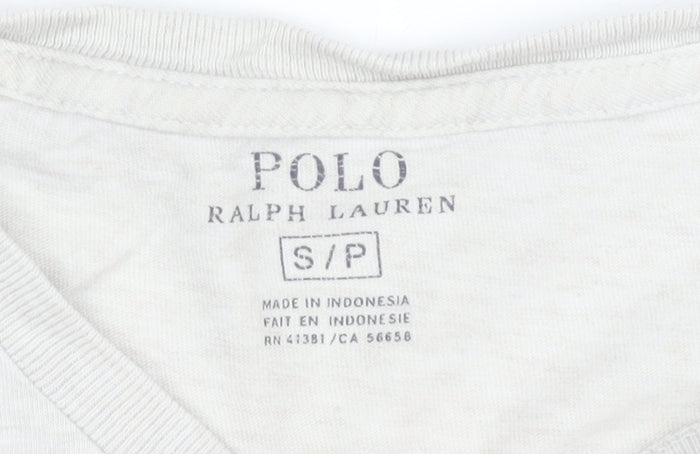 Polo Ralph Lauren Men's Beige Crew Neck Cotton T-Shirt Size S