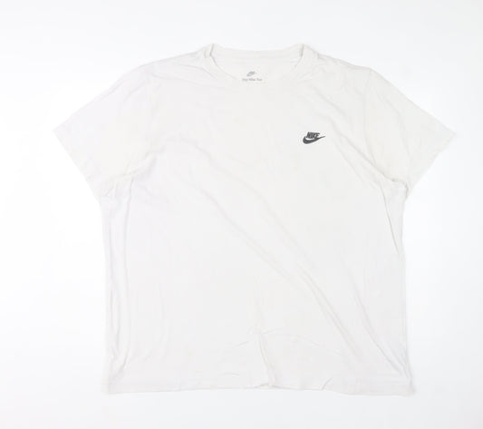 Nike Men's White Crew Neck Short Sleeve Classic Fit T-Shirt XL