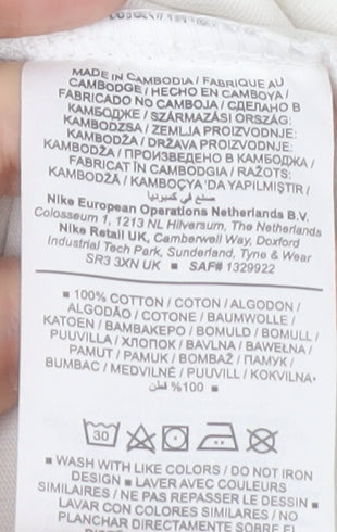 Nike SB White Graphic Loose Fit Cotton T-Shirt Men’s Large