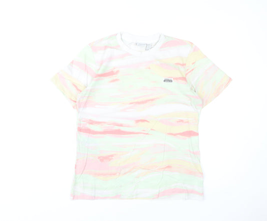 Adidas Women's Multicoloured Cotton Crew Neck T-Shirt Size 16
