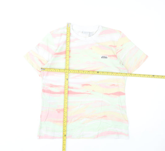 Adidas Women's Multicoloured Cotton Crew Neck T-Shirt Size 16