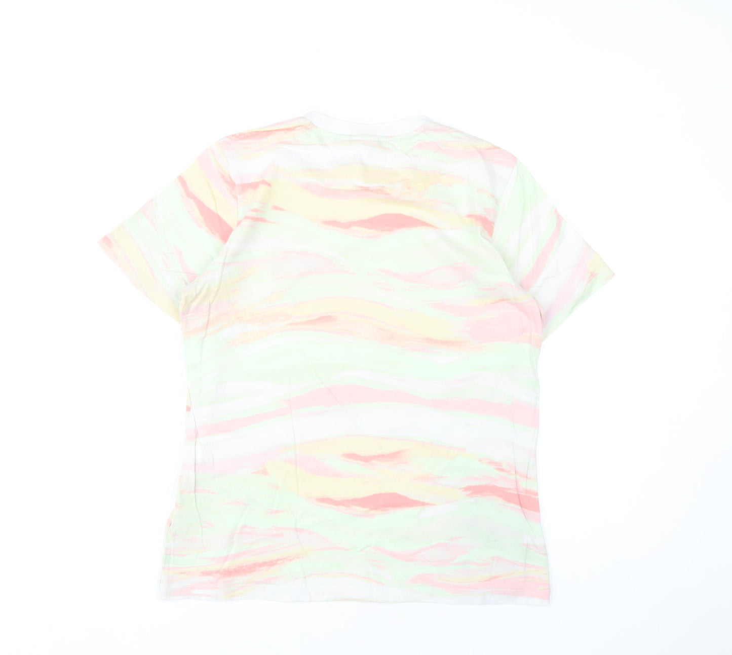 Adidas Women's Multicoloured Cotton Crew Neck T-Shirt Size 16