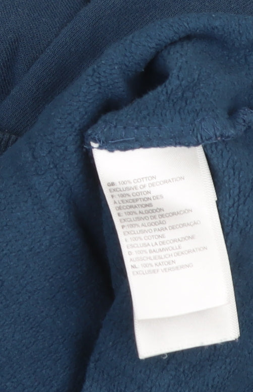 The North Face Men's Blue Pullover Hoodie Size S Graphic Outdoor