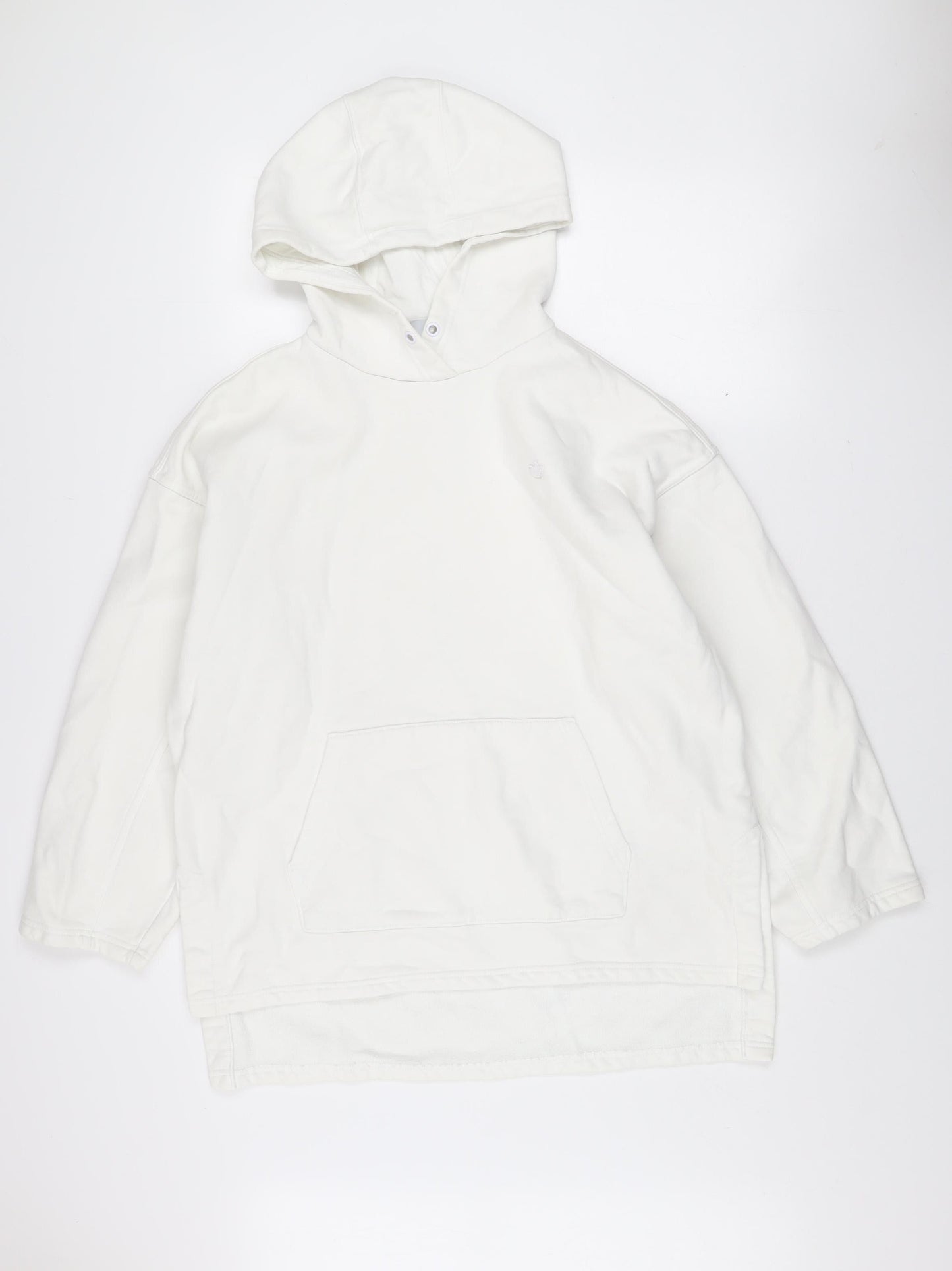 adidas Men’s White Pullover Hoodie L Fleece Logo Sweatshirt