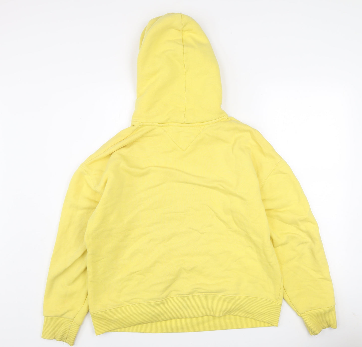Tommy Jeans Women's Yellow Cotton Pullover Hoodie Size M