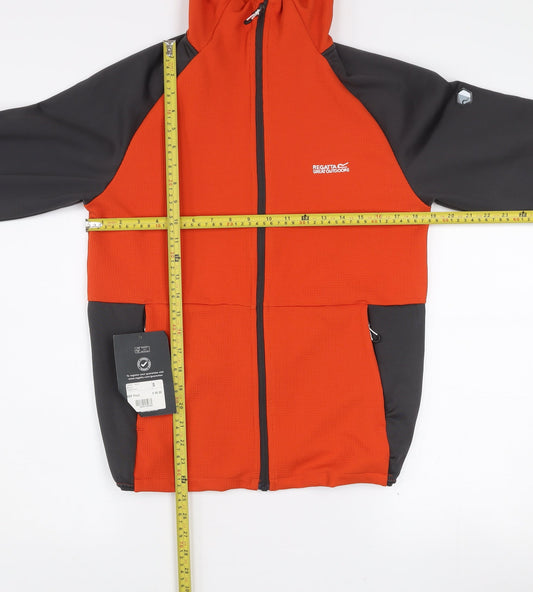 Regatta Mens Orange Softshell Hooded Full Zip Jacket Size S