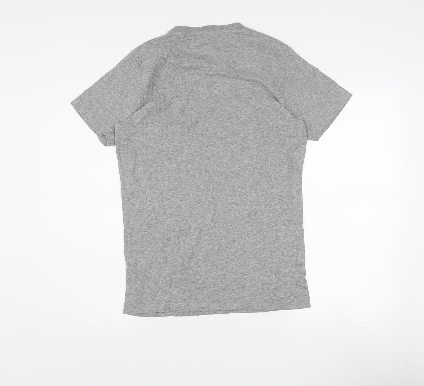 Jack & Jones Men's Grey Graphic Print Regular Fit T-Shirt Medium