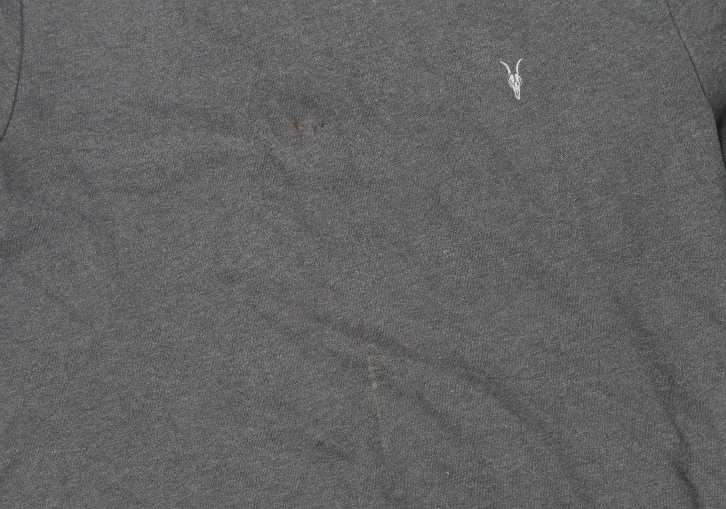 AllSaints Mens Grey Crew Neck Cotton Sweatshirt Size M