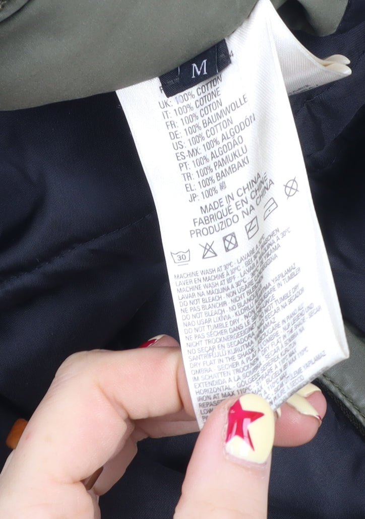 Diesel Men's Green Hooded Puffer Jacket Size M Regular Fit