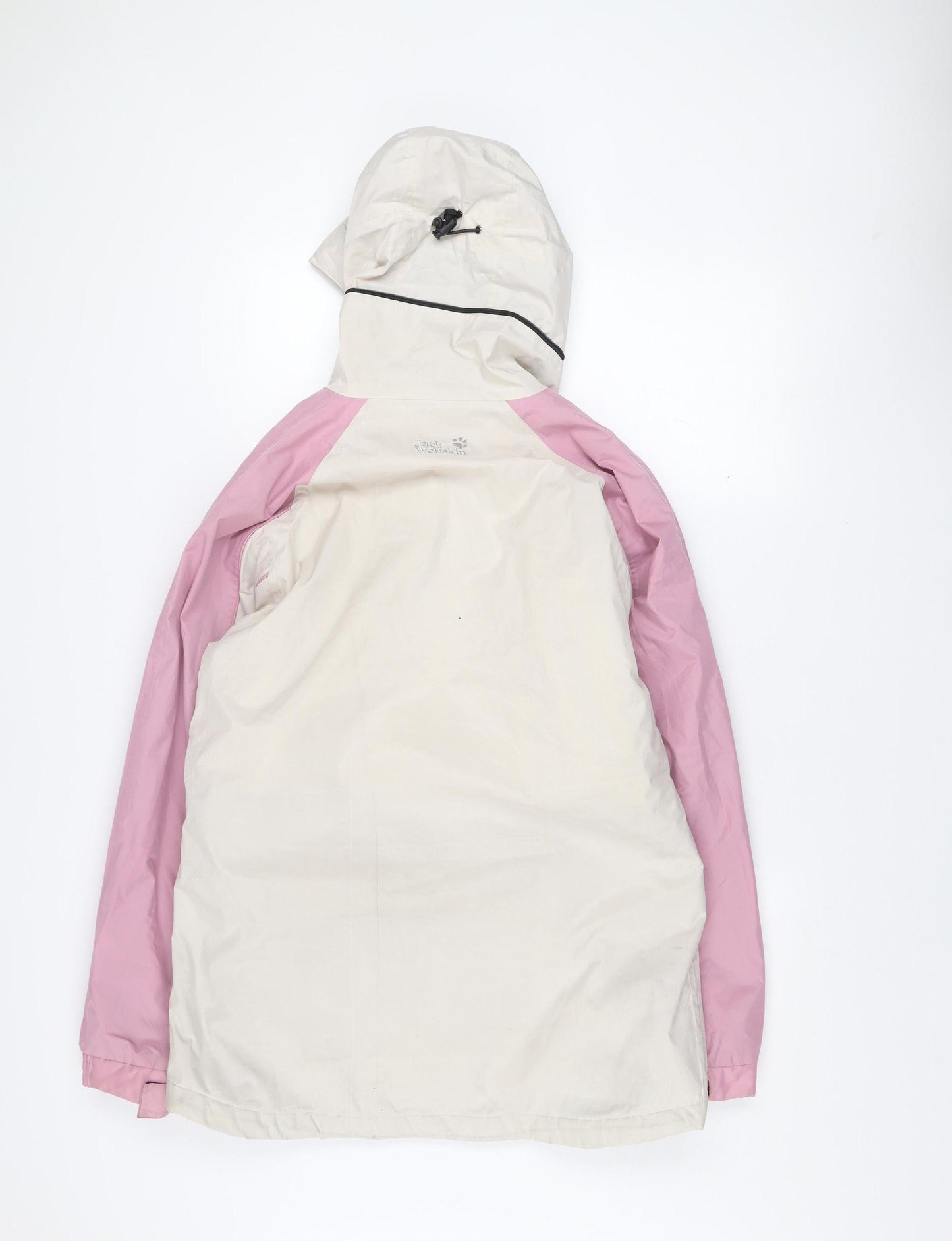 Jack Wolfskin Womens Ivory Pink Hooded Parka Jacket Size M Outdoor