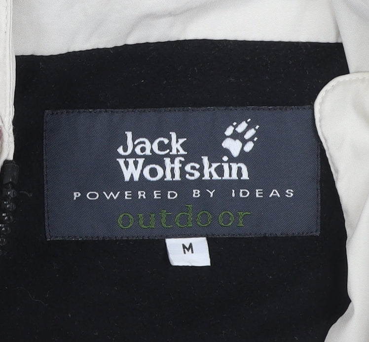 Jack Wolfskin Womens Ivory Pink Hooded Parka Jacket Size M Outdoor