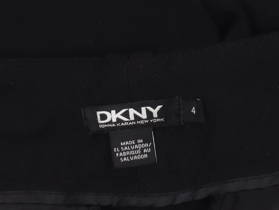 DKNY Women Black Regular Fit Dress Pants Trousers Size 4