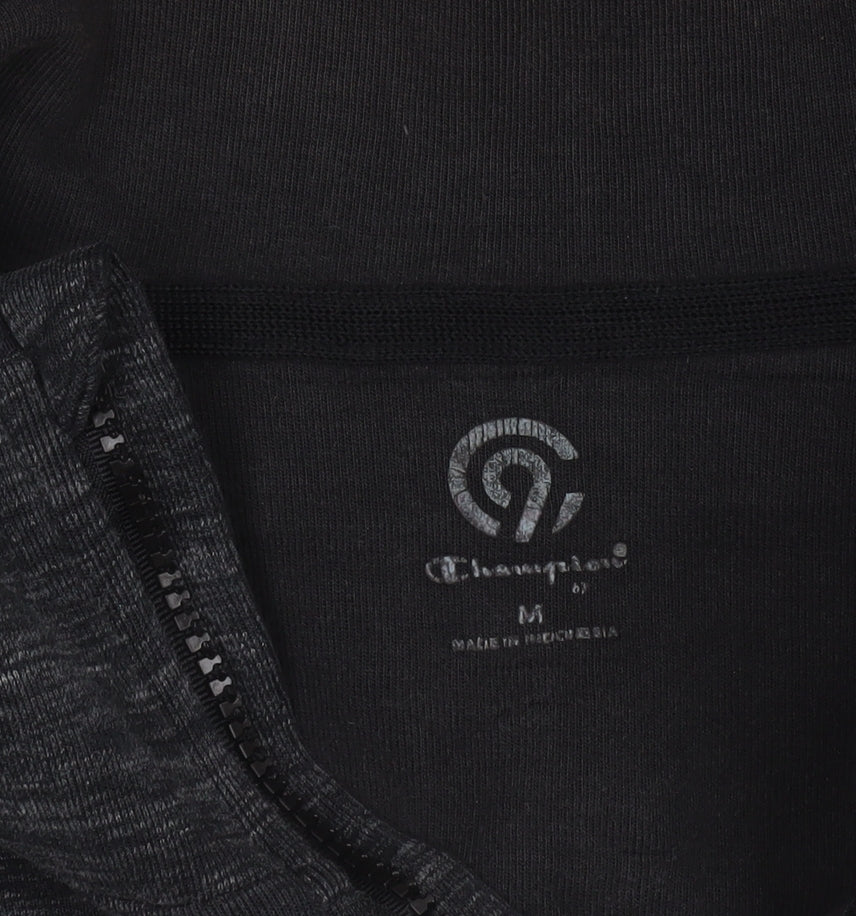 Champion Men's Black Full Zip Hoodie Size M Athletic Fit