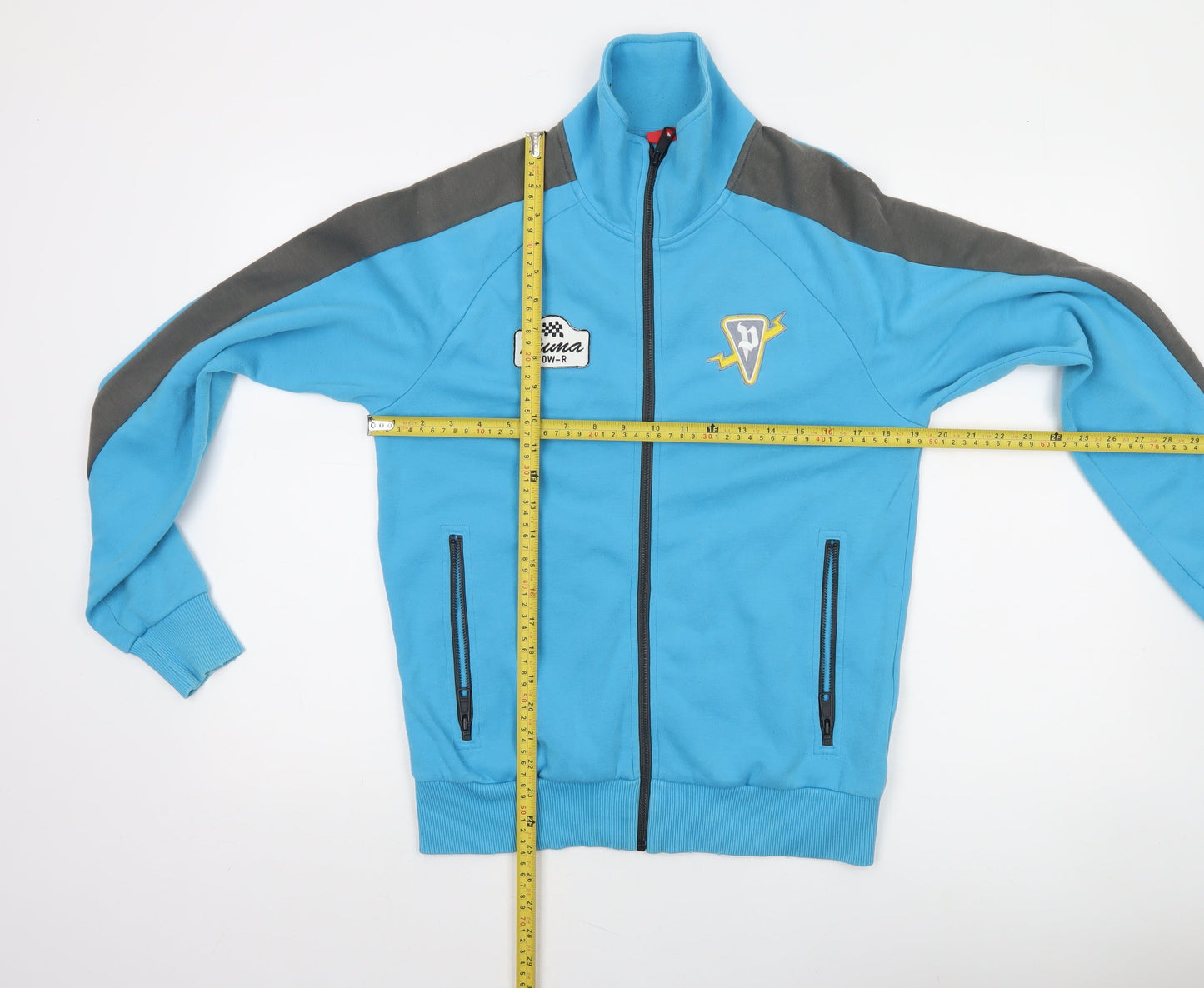 Puma Men's Blue Track Jacket Size S Full Zip Lightweight Sportswear