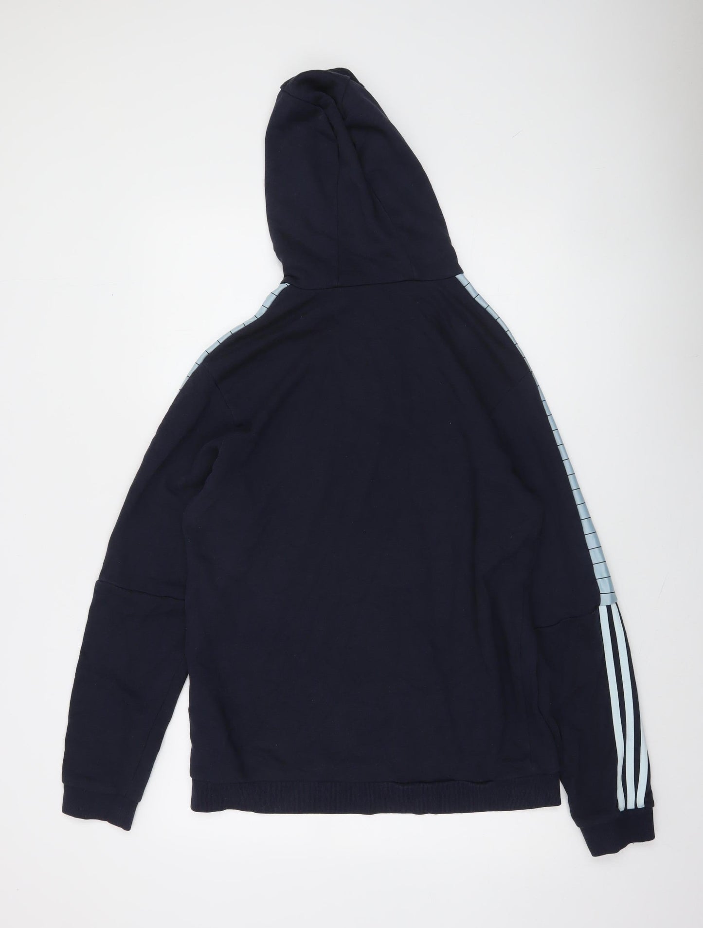 Adidas Men's Blue 1/2 Zip Hoodie L Sports Logo Sweatshirt