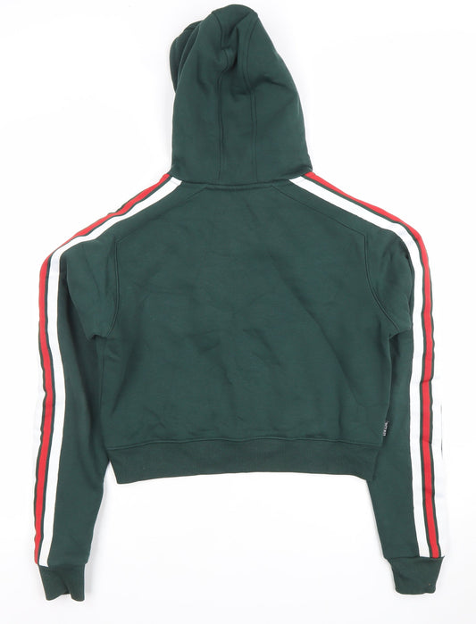 Gym King Womens Green 1/4 Zip Hoodie Size 10 Cotton Blend