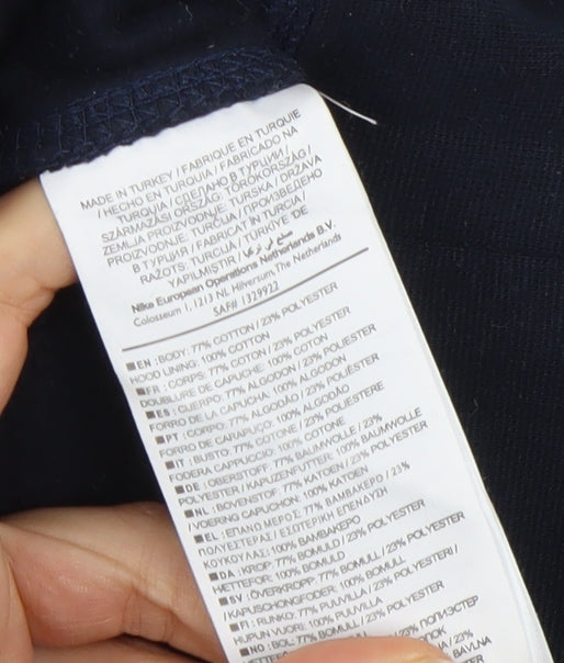 Nike Men’s Blue Pullover Hoodie Size M Fleece Sportswear