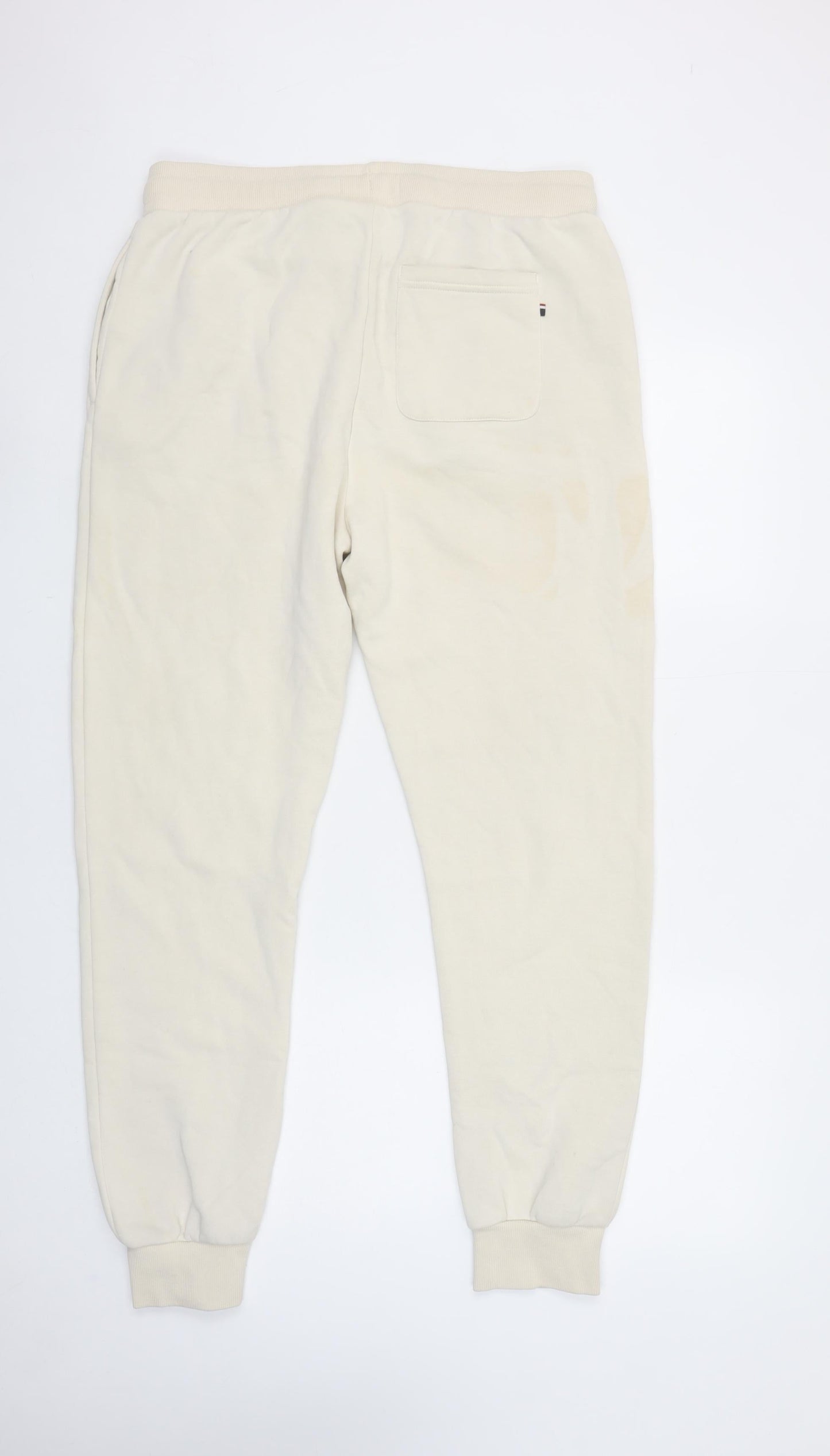 U.S. Polo Assn. Men's Beige Jogger Trousers Size L Cotton Blend