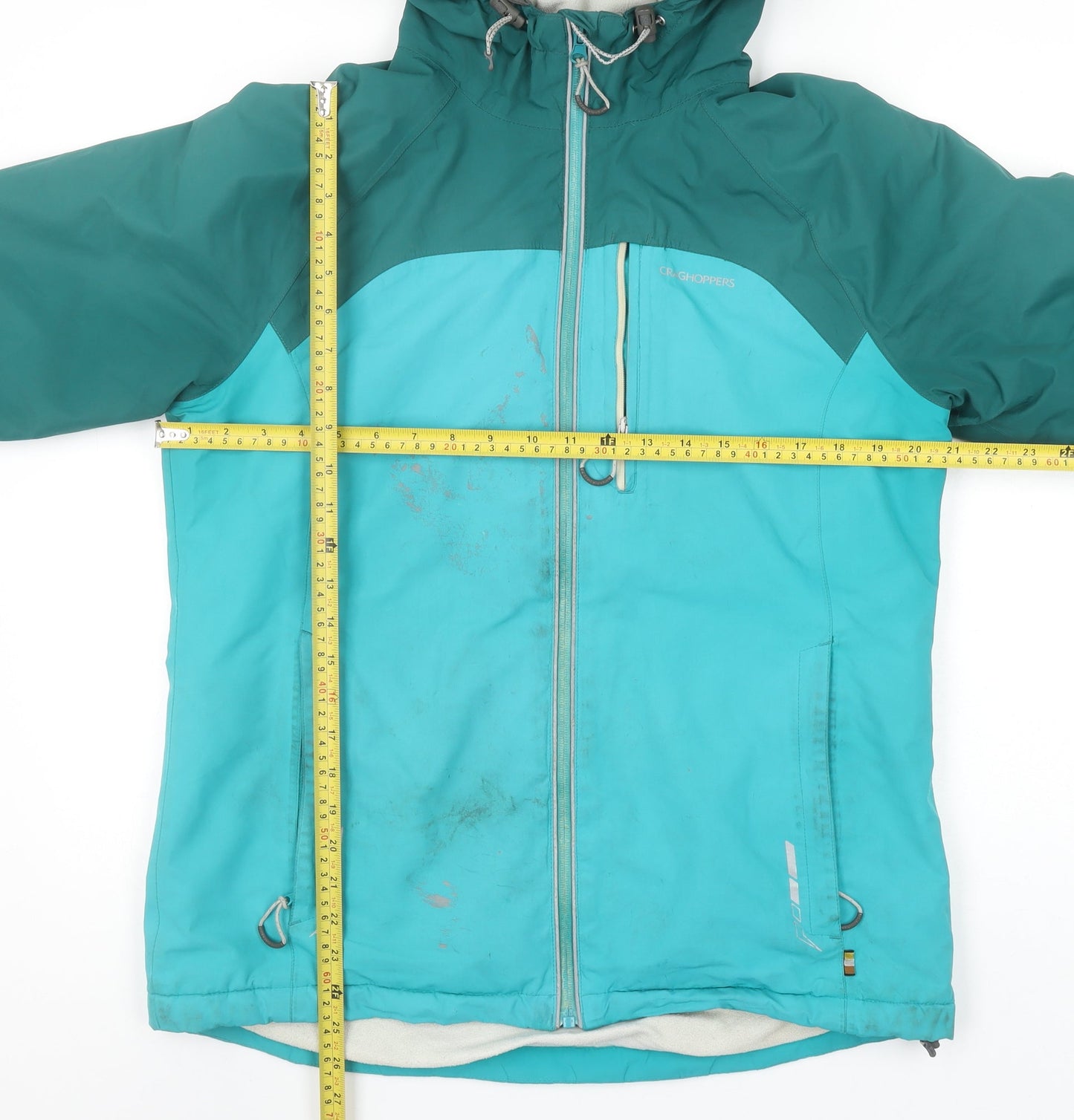 Craghoppers Womens Blue Waterproof Hooded Parka Jacket Size 12