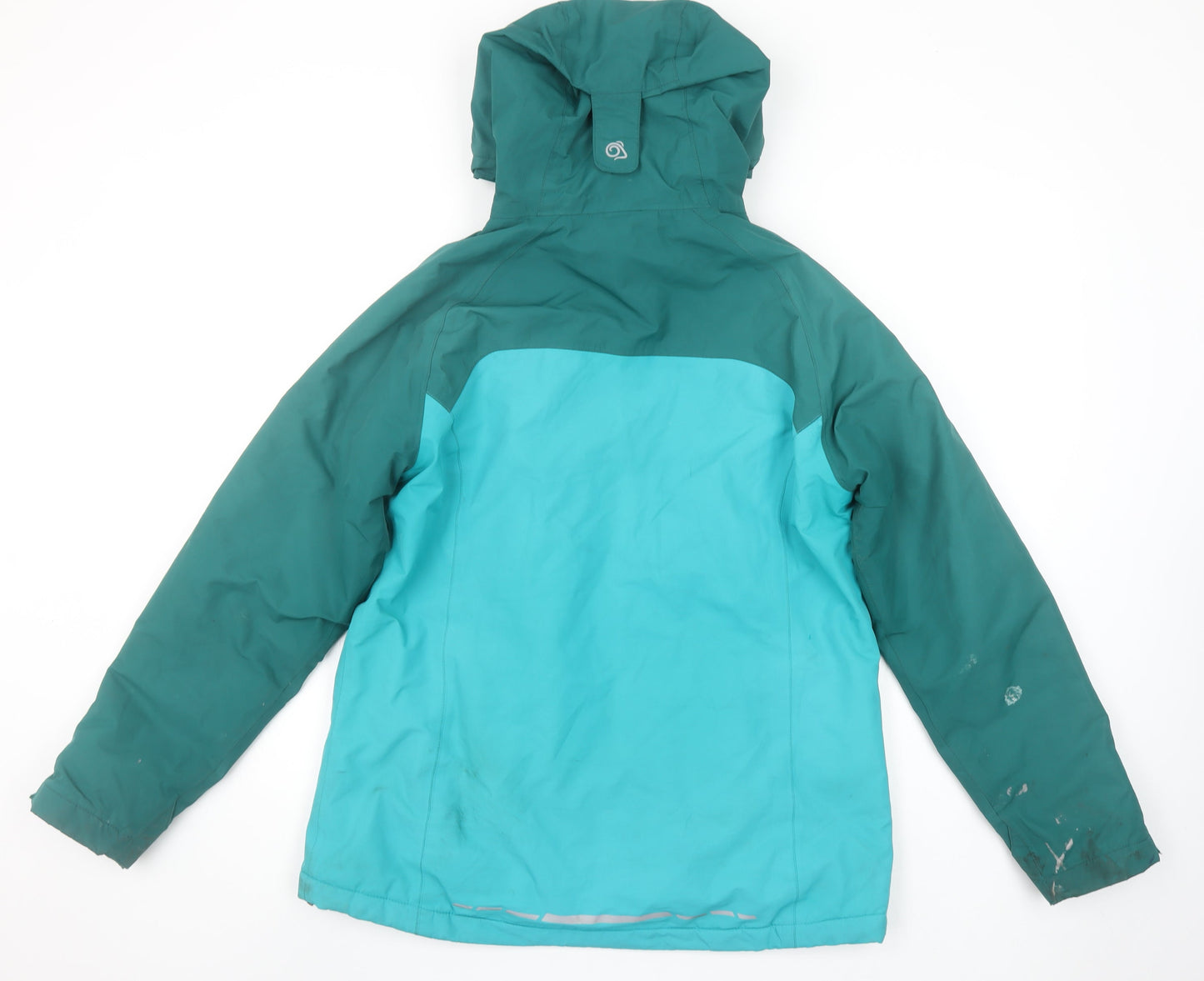 Craghoppers Womens Blue Waterproof Hooded Parka Jacket Size 12