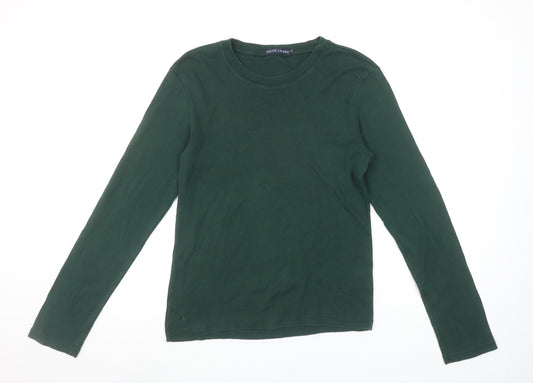Ralph Lauren Women's Green Long Sleeve Cotton T-Shirt Size L