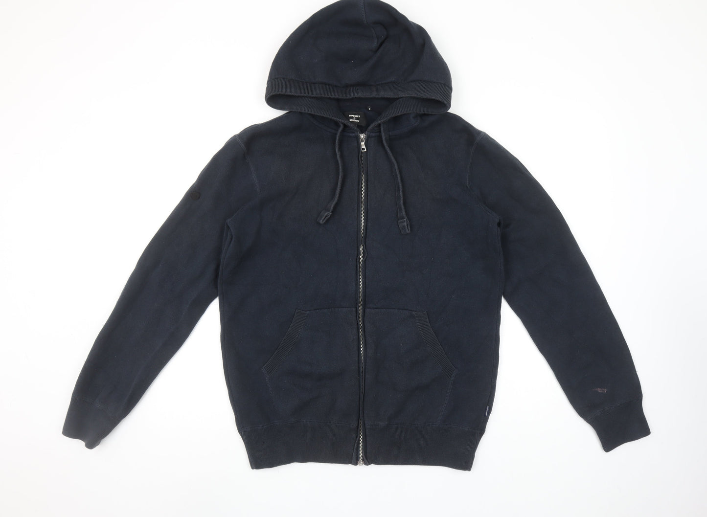 Superdry Men’s Blue Full Zip Hoodie Size S Cotton Blend