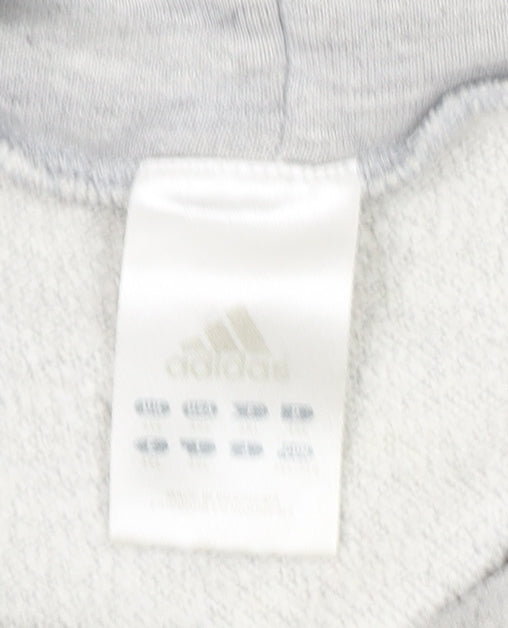 Adidas Men's Grey Pullover Hoodie Size L Sports Fleece