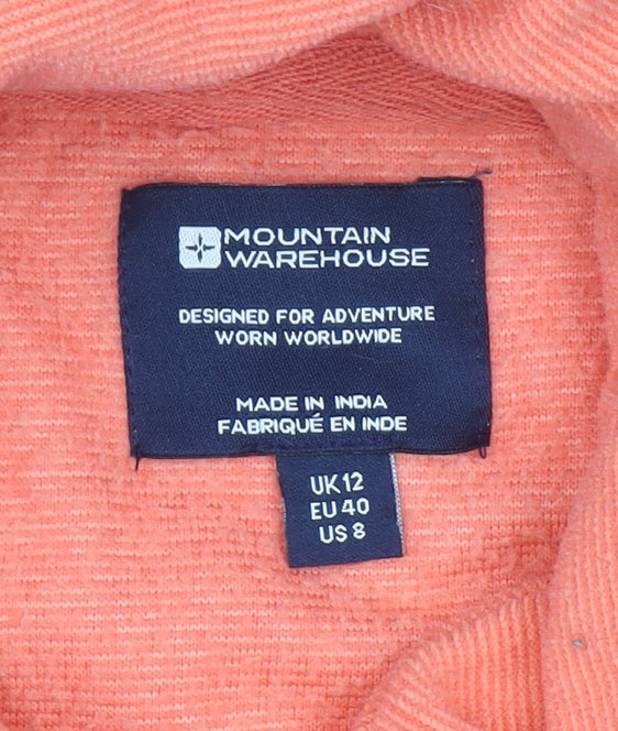Mountain Warehouse Womens Orange Cowl Neck Pullover Sweatshirt UK12
