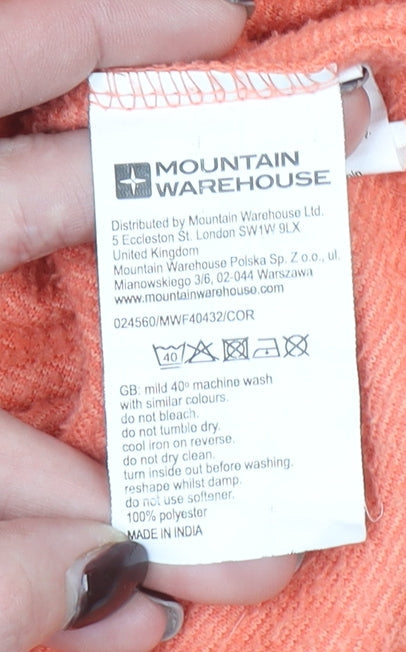 Mountain Warehouse Womens Orange Cowl Neck Pullover Sweatshirt UK12