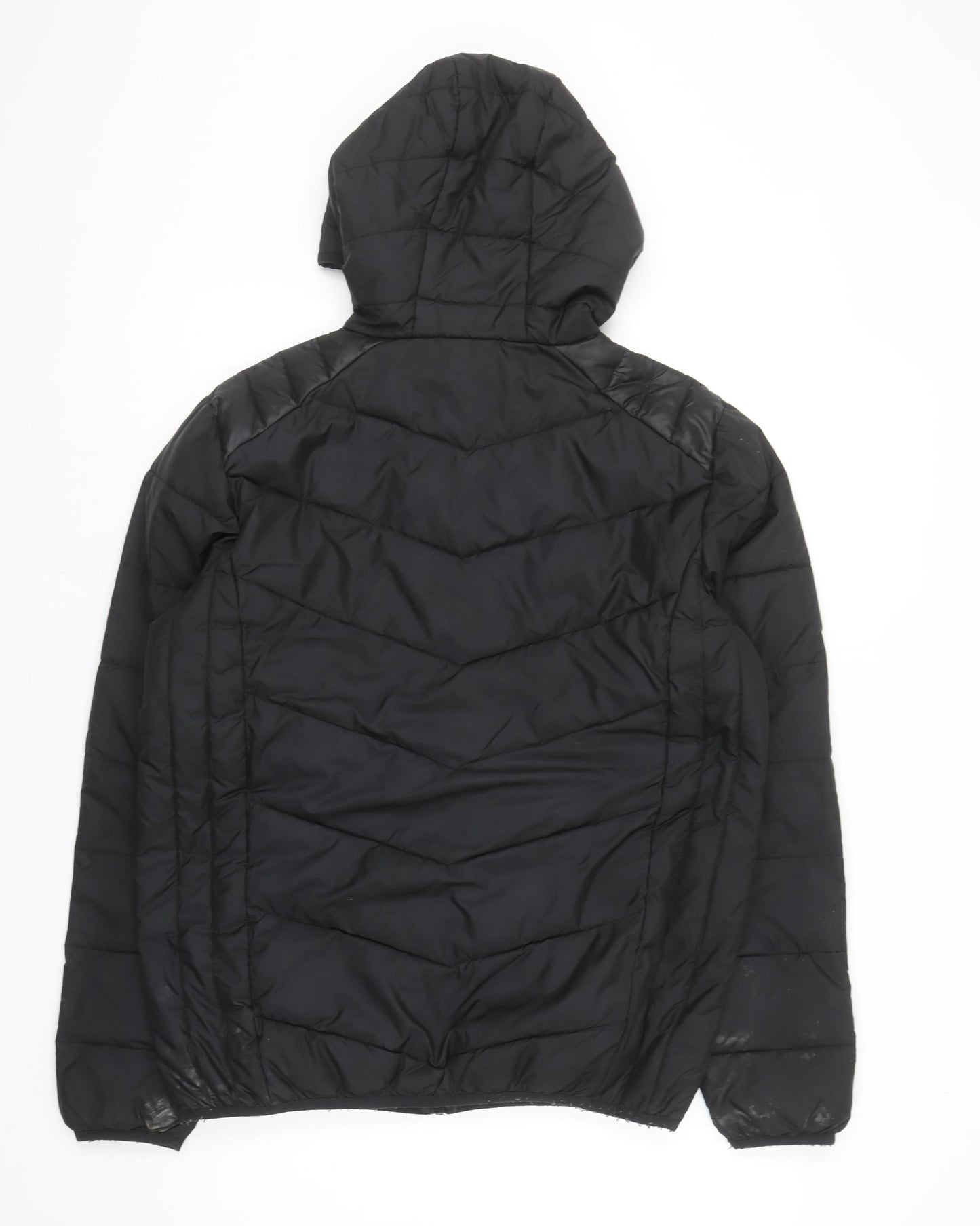 Ellesse Men's Black Quilted Hooded Puffer Jacket Size M