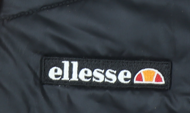 Ellesse Men's Black Quilted Hooded Puffer Jacket Size M