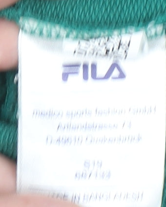 FILA Men’s Green Logo Sweatshirt L Pullover Crew Neck Sports