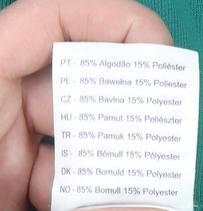 FILA Men’s Green Logo Sweatshirt L Pullover Crew Neck Sports