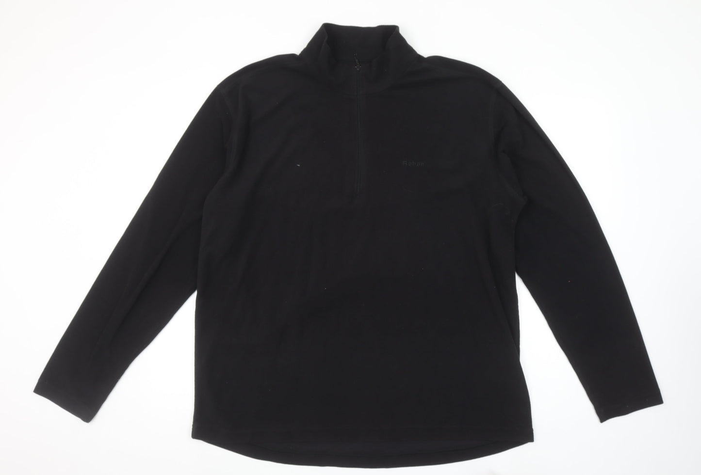 Rohan Men's Black Silver Fleece 1/2 Zip Sweatshirt Size L