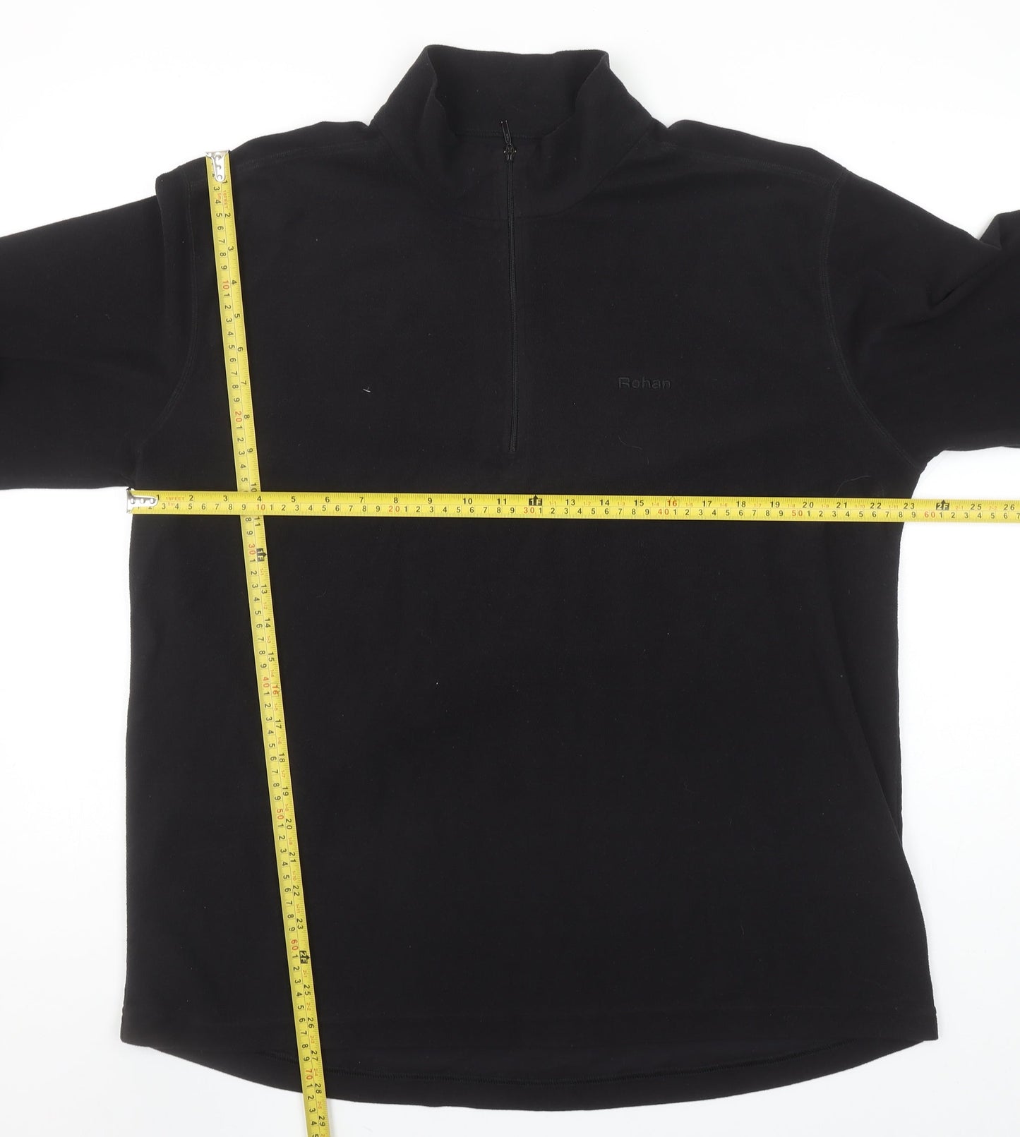 Rohan Men's Black Silver Fleece 1/2 Zip Sweatshirt Size L