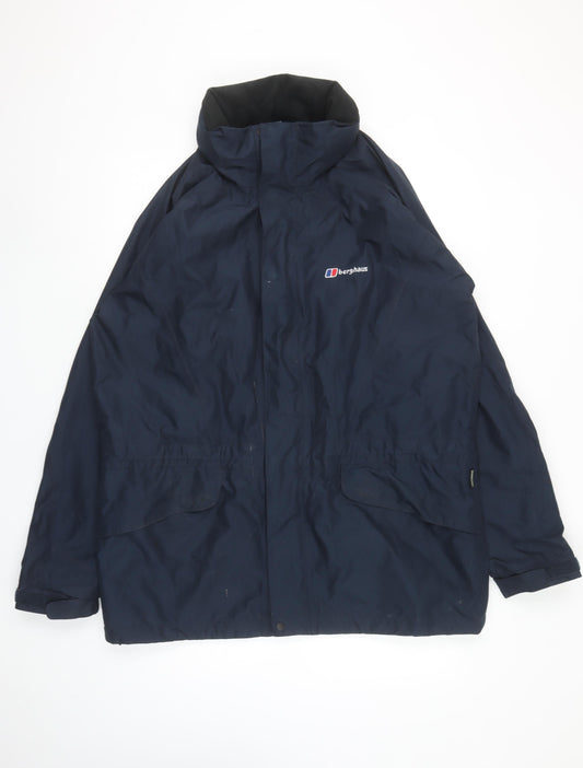 Berghaus Men's Blue Waterproof L Rain Coat Jacket