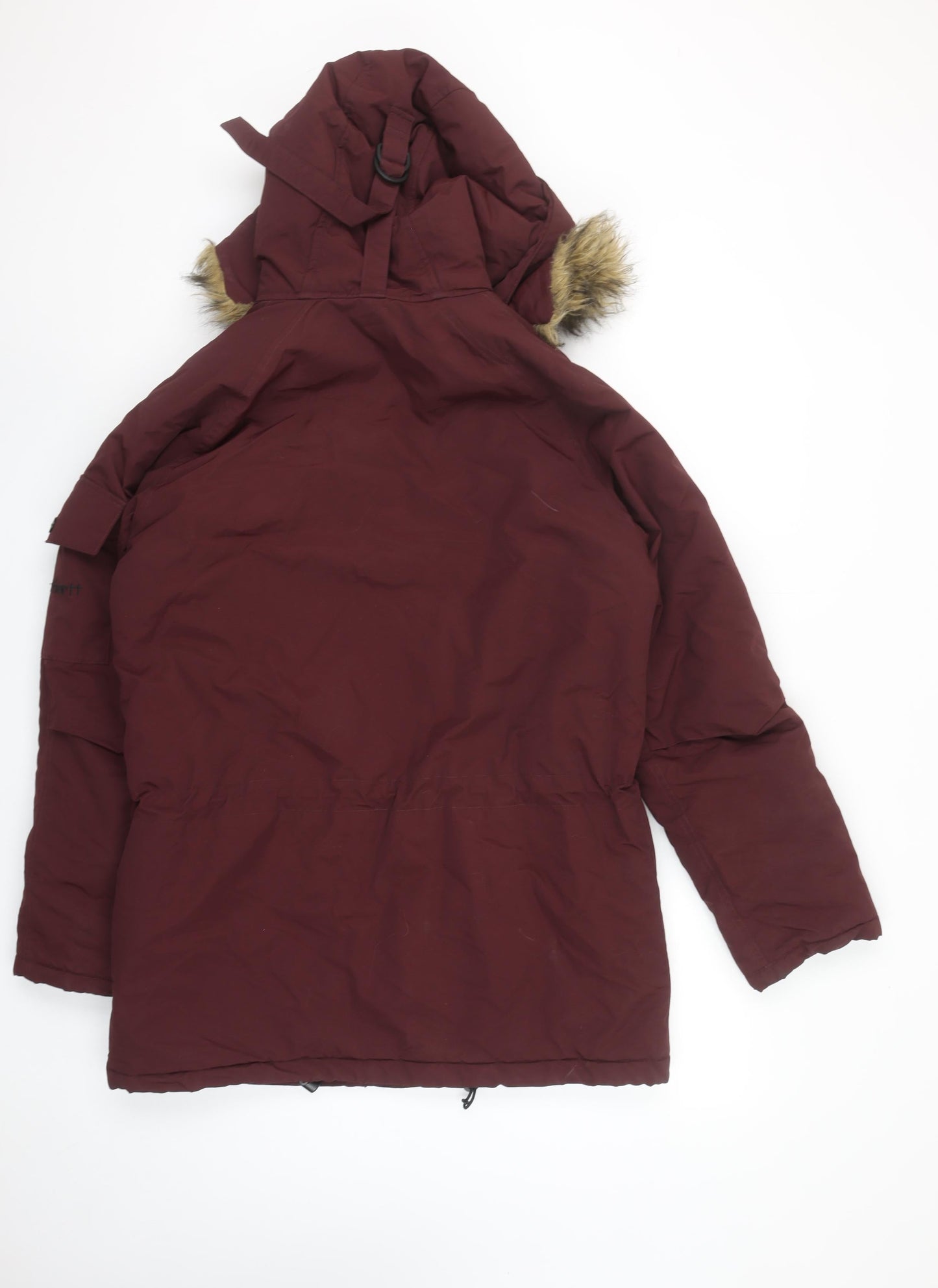 Carhartt Men’s Red Anchorage Parka M Hooded Lined Winter Coat