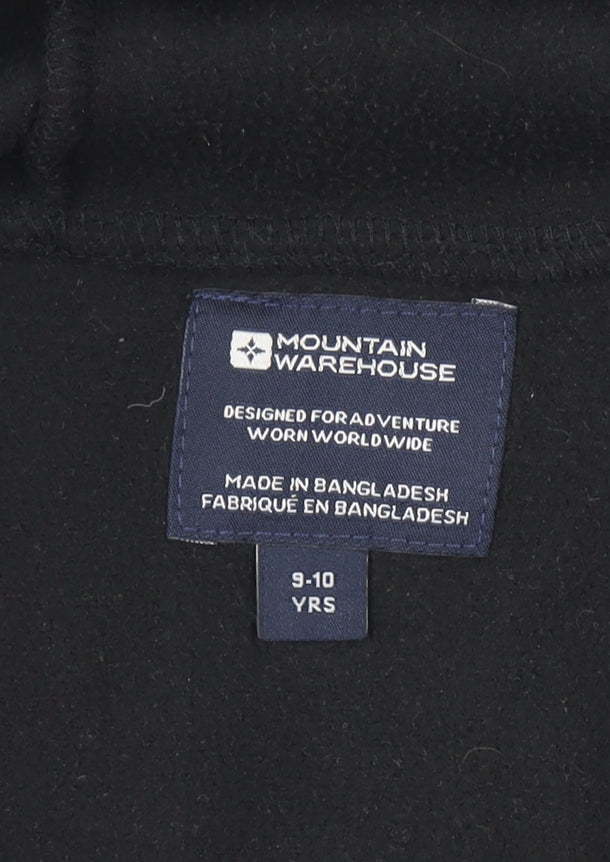 Additional view of Mountain Warehouse boys’ black fleece full zip hoodie 9-10 years