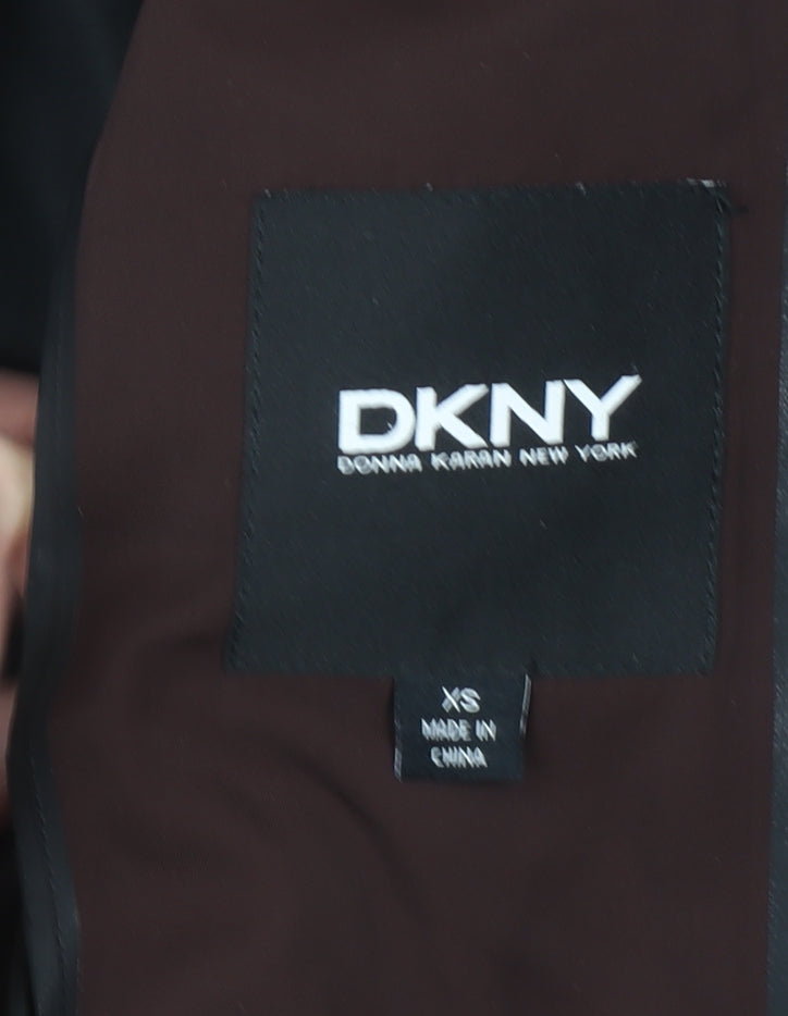 DKNY Women’s Brown Bomber Jacket XS Down Filled Casual Zip Style