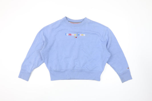 Tommy Jeans Womens Blue XS Crew Neck Pullover Sweatshirt