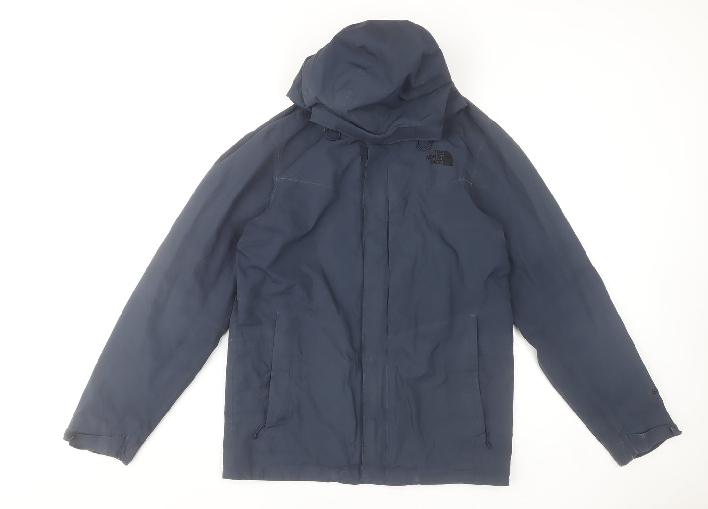 The North Face Men's Blue Waterproof Hooded Jacket Size S