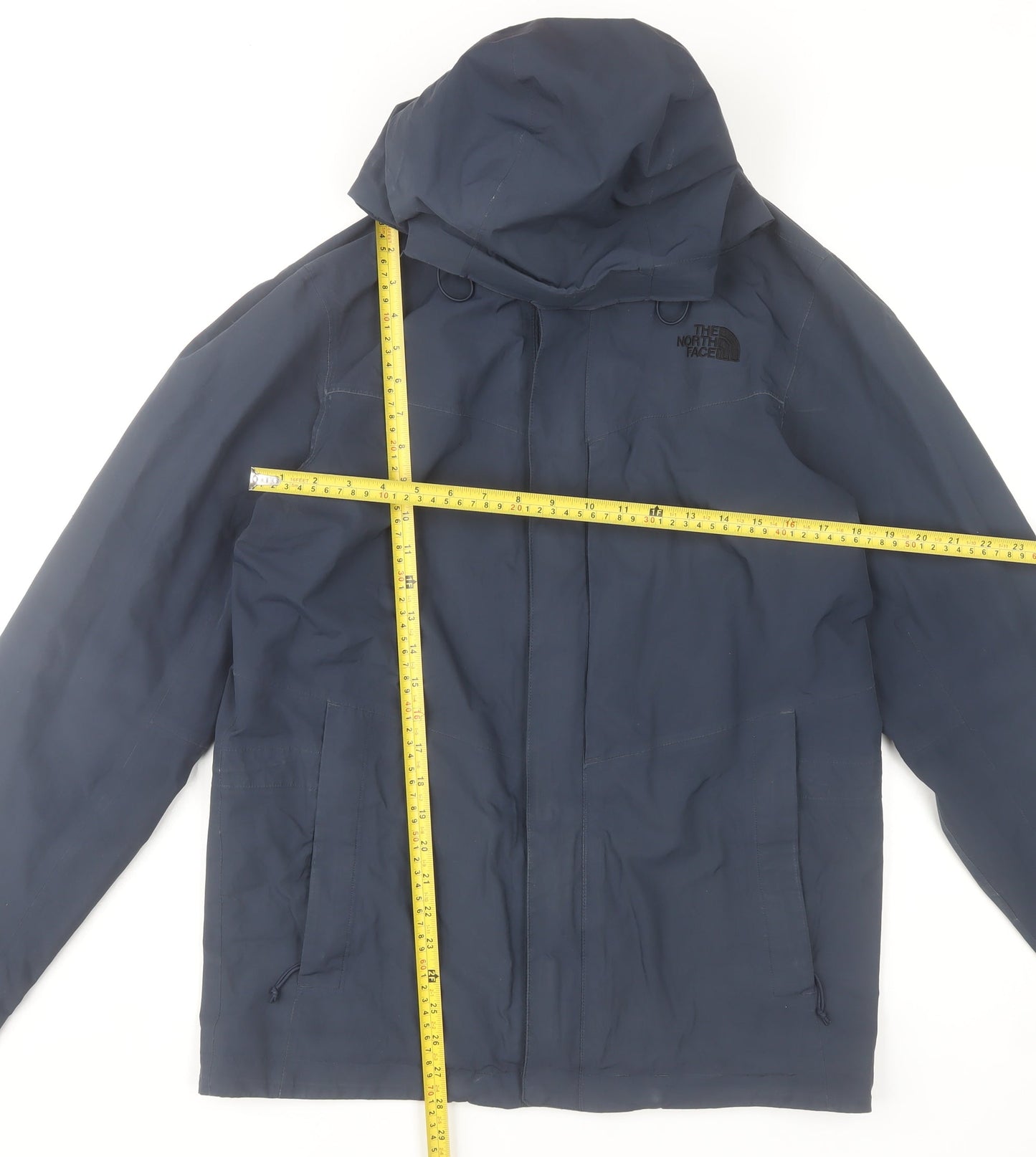 The North Face Men's Blue Waterproof Hooded Jacket Size S