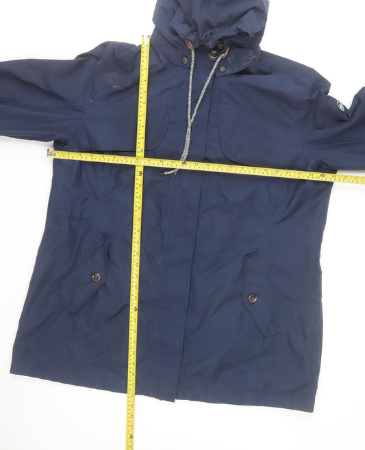 Polarino Men Blue Waterproof Hooded Parka Jacket L 42in