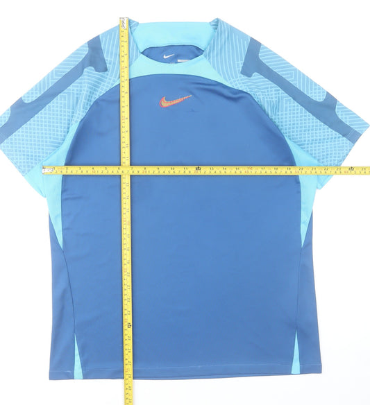 Nike Men's Blue Dri-FIT Slim Fit Active T-Shirt Size L