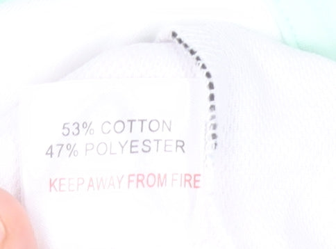 Glenmuir Womens White Mint Polo Shirt M Regular Fit Dry-Tech Cotton Blend