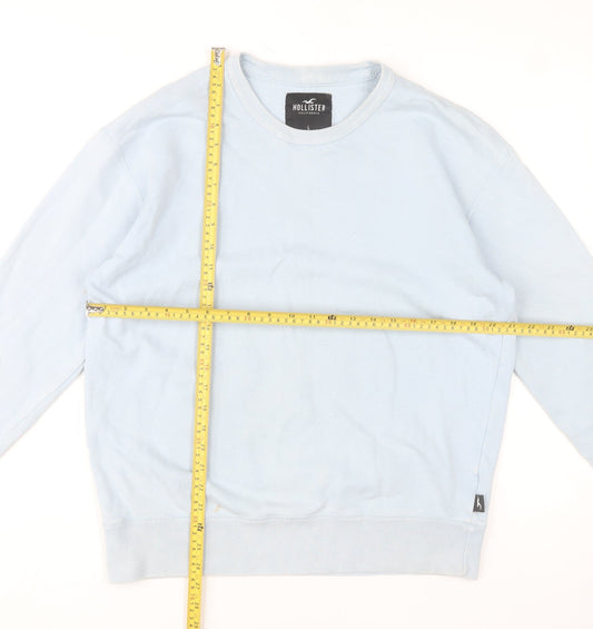 Hollister Men’s Blue Crew Neck Pullover Sweatshirt Size L